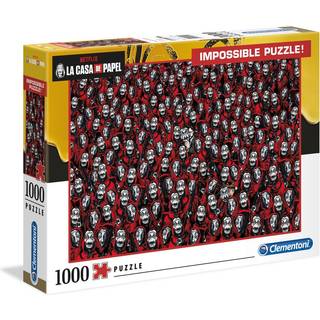 Clementoni - 39527 - Impossible Puzzle - La Casa de Papel/Money Heist - 1000 stykker - Made in Italy - Jigsaw Puzzles til voksen - 37 x 5,8 x 28,