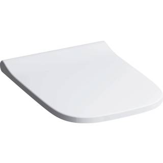 Geberit Smyle Square smal softclose toiletsæde, hvid
