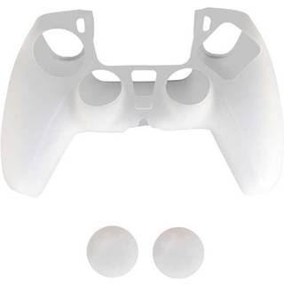 Silikongreb og 2 x Silikonhætte til PS5-controller, Hvid