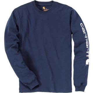 CARHARTT T-Shirt Sleeve Logo L/S Navy - XL