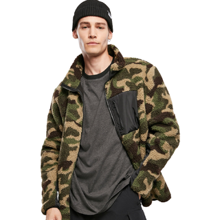 Urban Classics Sherpa Jakke Woodland - L
