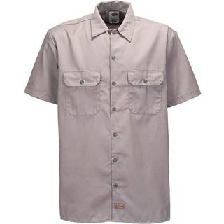 Dickies herre stor h?je kort?rmet arbejds skjorte s?lvgr? 3x