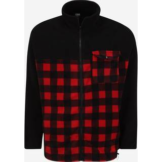 Urban Classics Mønstret Polar Fleece Sportsjakke Sort / Rød