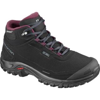 Salomon Shelter CS Waterproof Women Vinterstøvle, black/ebony/wine tasting-38 / UK 5