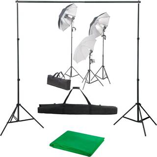 fotostudiesæt med lampesæt og baggrund