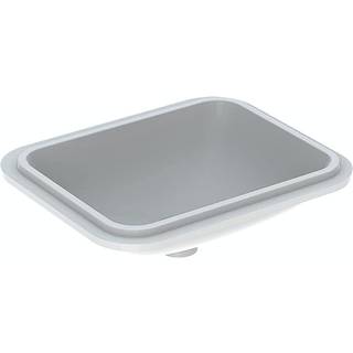 Geberit VariForm håndvask til underlimning rektangulær: B1=45cm, T=44cm, Hanehul=Uden, Overløb=Uden, Hvid / KeraTect