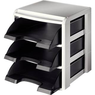 Leitz Plus - letter tray - black light grey