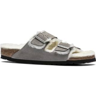 Birkenstock Arizona Shearling Suede 1017403 Stone Coin