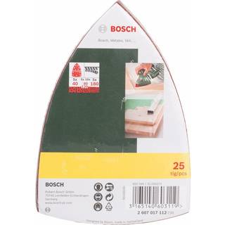 Bosch Slibebladssæt med 25 stk. til multipudsere, korn 40, 80, 120, 180