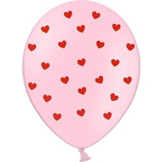 6 stk. Balloner Hjerte Pastel Baby Pink - Romantisk Dekor 30 cm til Fest &amp; Bryllup