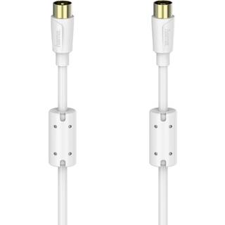 Hama Flexislim koaksialt antennekabel 90 dB (1,5 m/hvid] - På lager i butik