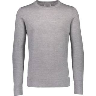 Lindbergh striktrøje i grå / lt grey mix til herre