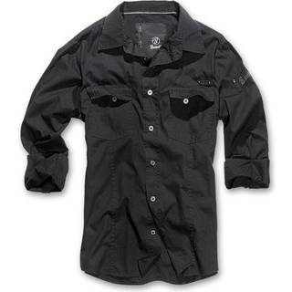 Brandit Slim Fit Vintage Skjorte Sort