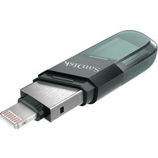 SanDisk Ixpand Flip Lightning & USB-hukommelse, 128GB - Grå