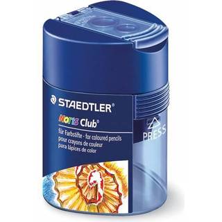 STAEDTLER Noris Club Dobbelt beholderspidser Dobbeltspidser med beholder. Ass. farver. Solid og holdbar blyantspidser med metalspidser. Det er nemt at tage låget af, så den kan tømmes.