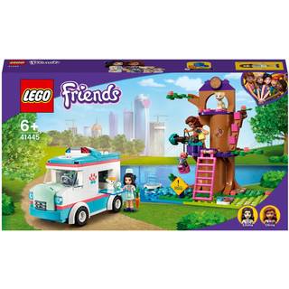 LEGO Friends Vet Clinic Ambulance 41445 Building Kit; Samlitent legetøj med ambulance kanin og killinger legetøj børneveterinekit og Olivia og Em