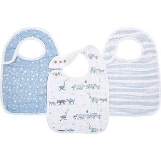 Aden + Anais aden + anais White Rising Star 100% Cotton Muslin Snap Bibs 3 Pack