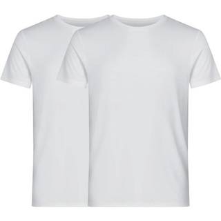 2 hvide bambus slim fit t-shirts til herre fra Resteröds, M