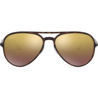 Ray - Ban Unisex RB4320CH 710/6B Solbriller Injiceret Skildpadde Violet Pilot Polariseret