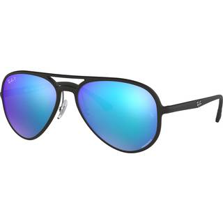 Ray - Ban Unisex RB4320CH 601SA1 Solbriller Injiceret Sort Blå Pilot Polariseret