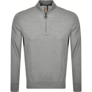 Barbour Lifestyle Cotton Half Zip Grey Marl
