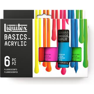 Liquitex Basics Acryl Maling Set 6 x 22 ml (0,74 oz) Tube Paint Set fluorescerende