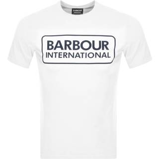 Barbour International Large Logo Crew Neck Tee White