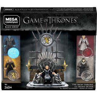 Mega -construx -spil af Thrones The Iron Throne Construction Set med tegnfigurer, der bygger leget?j til samlere (260 stykker)