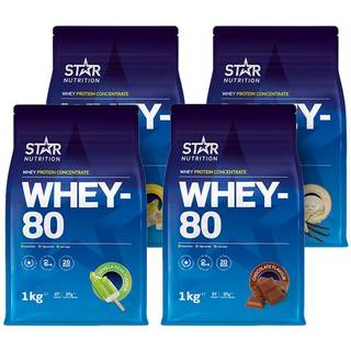 Mix&Match: 4 x Whey-80 Valleprotein 1 kg