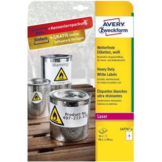 Avery L4774-8 Heavy Duty etiketter 99,1x139mm 8ark