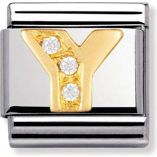 Nomination Cubic Zirconia Y Charm - Gold