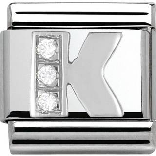 Nomination Silver Cubic Zirconia Letter Charm - K