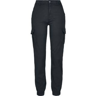 Urban Classics Dame High Waist Cargobukser Sort