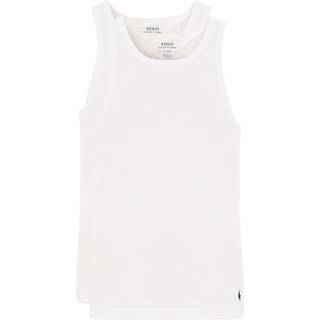 Polo Ralph Lauren Herren Tanktops weiß Reine Baumwolle unifarben