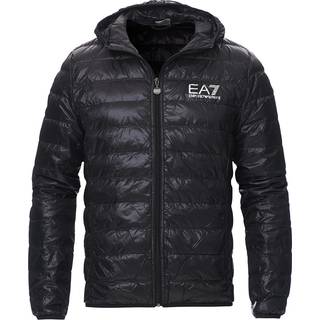 EA7 Herren Daunenjacke schwarz unifarben