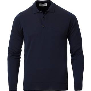 John Smedley Belper Extra Fine Merino Polo Pullover Midnight