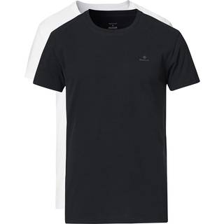 Gant 2-pak Basic Crew Neck T-Shirt - Black/White - Large