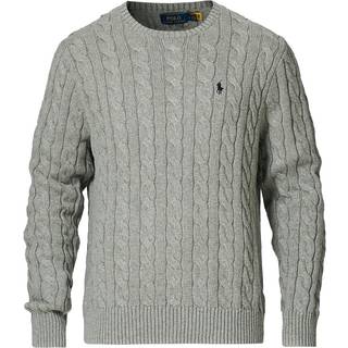 Polo Ralph Lauren Cotton Cable Pullover Fawn Grey Heather
