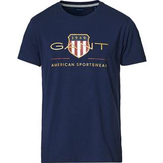Gant D2. shield t-shirt - Navy - Str. L - Modish.dk
