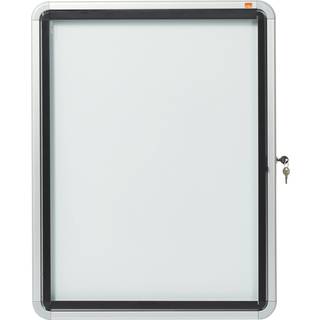 Nobo Opslagstavle Med Glas Udendørs 4xa4 Magnetisk Hvid