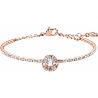 Swarovski Sparkling Dance Armreif, Rundschliff, Weiß, Roségold-Legierungsschicht