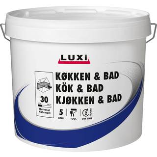 Vægmaling køkken/bad modehvid 4,5 liter - Luxi