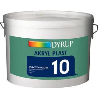 DYRUP Vægmaling Akryl Plast Glans 10 10 Liter - 10 liter - Hvid