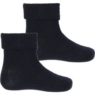 Minymo - Baby Rib Strømper 2-pak - Dark Navy - 11-14