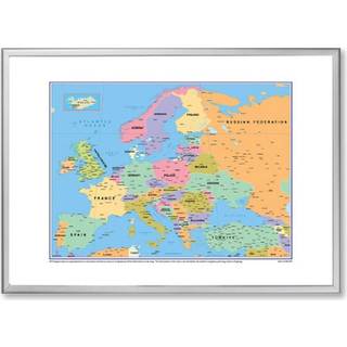 Whiteboard Tavle Med Europakort - 103x73 cm
