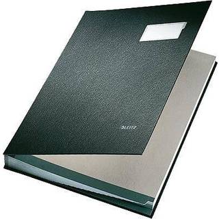 Underskriftsmappe med 20 blade sort, Leitz 57000095
