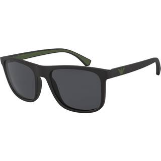 Emporio Armani Mand EA4129 504287 Solbriller Injiceret Sort Grå Firkantet Normal
