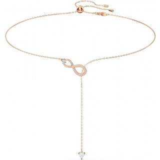 Swarovski Infinity Y-Halskette, Unendlichkeit, Weiß, Roségold-Legierungsschicht