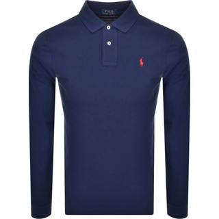 Ralph Lauren Langærmet slim polo - Navy - Str. XL - Modish.dk