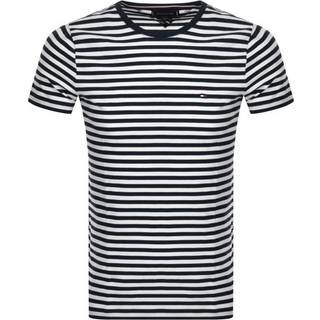 Tommy Hilfiger Herren T-Shirt blau gestreift Slim Fit